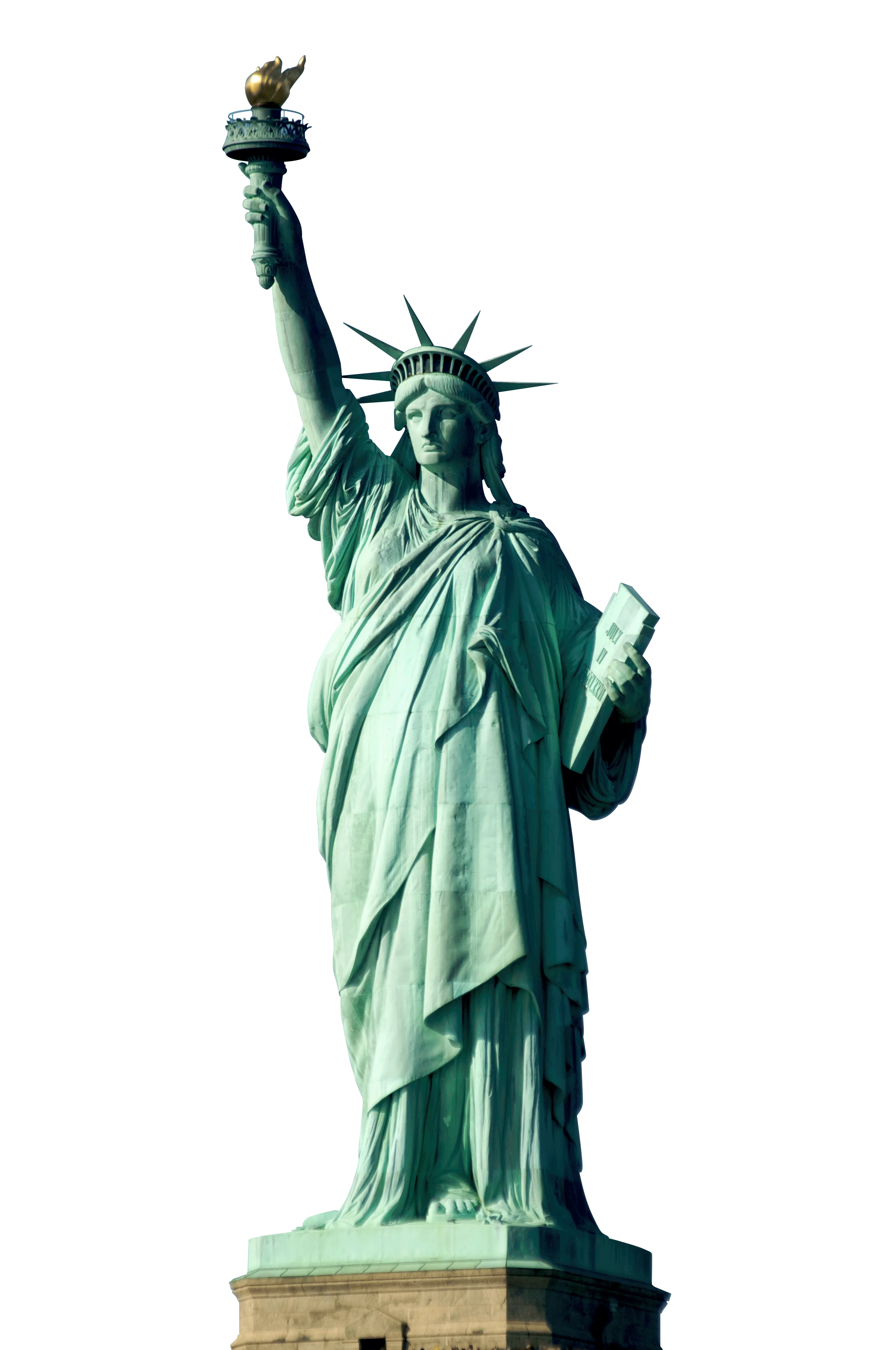 Statue of Liberty night view, city skyline, glowing lights png